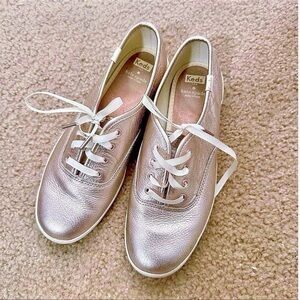Keds x Kate Spade metallic rose gold sneakers